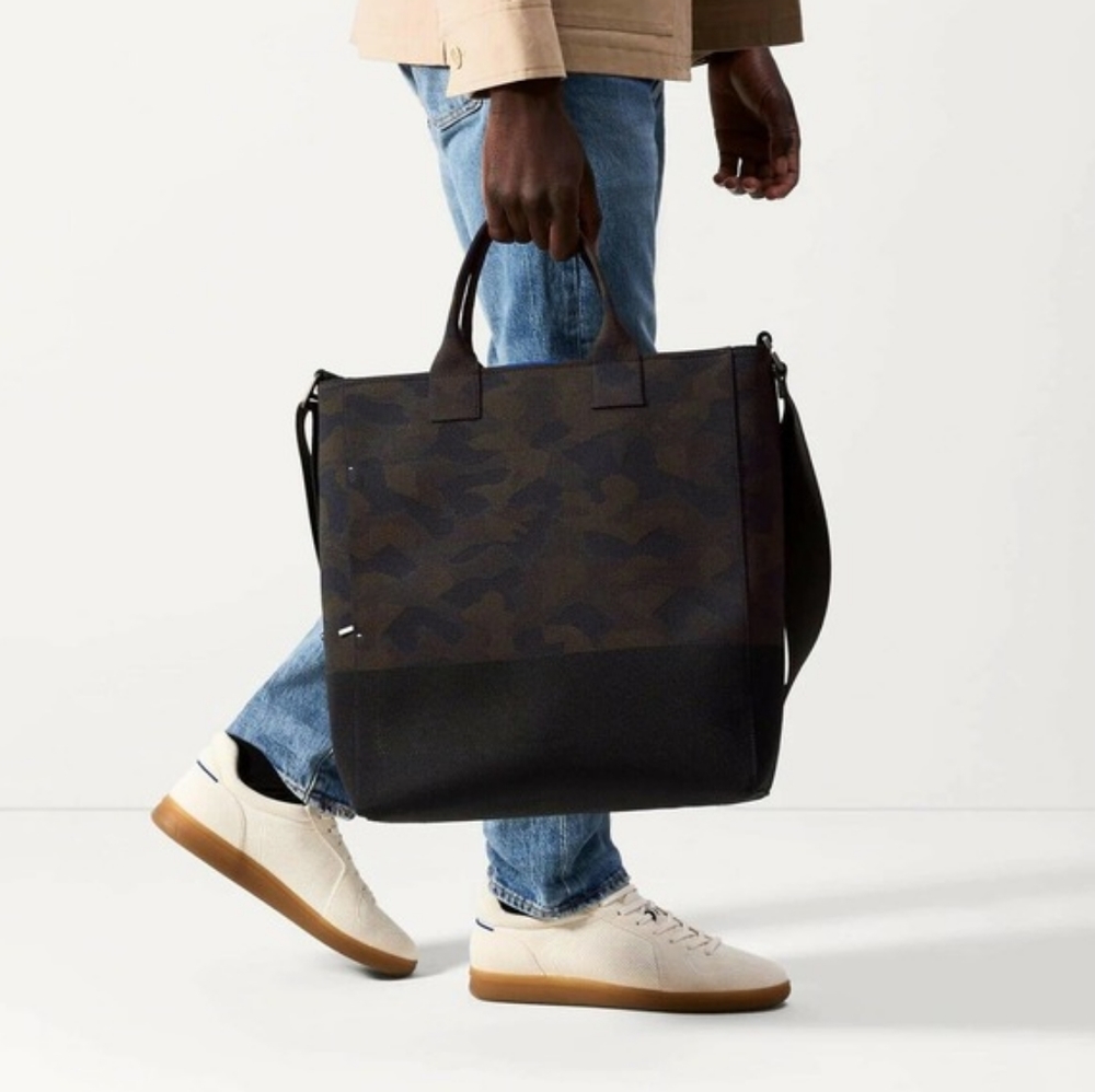 ROTHY'S THE CARRYALL TOTE BAG TRAVEL LAPTOP CROSSBODY WOODLAND CAMO CAMOUFLAGE